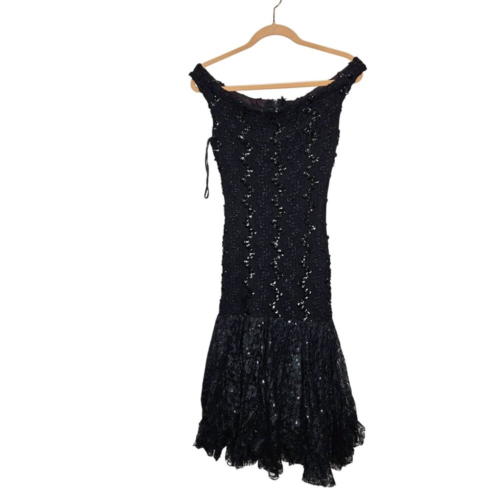 Vintage 80s 90s Lace Dress‎ 5/6 Skater Grunge Whimsigoth Fairy Addams Mermaid